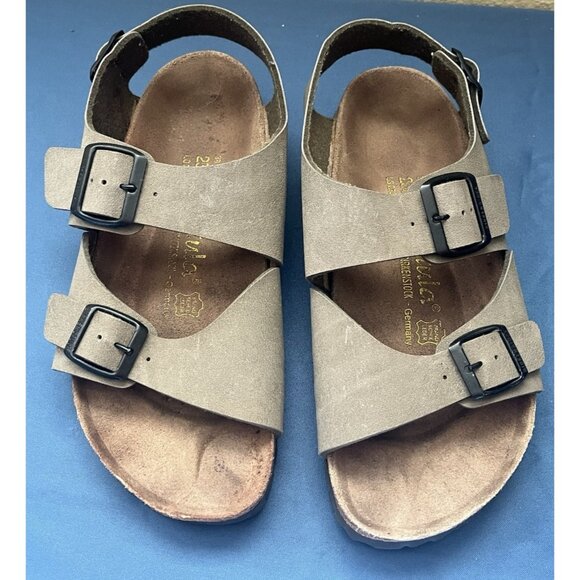 Betula Birkenstock 250 Brown Nubuck Leather Sandal Slingback 39 55 Women 8 Men 6 - Picture 1 of 8